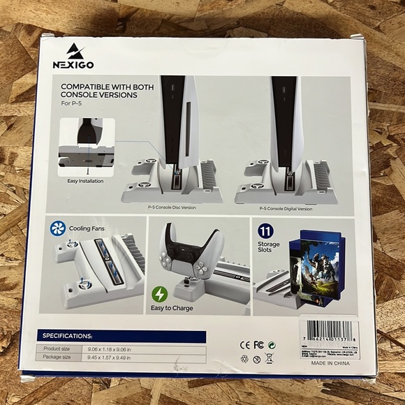 NexiGo PS5 Accessories Stand with Cooling Station for Playstation 5 Disc - Picture 2 of 2